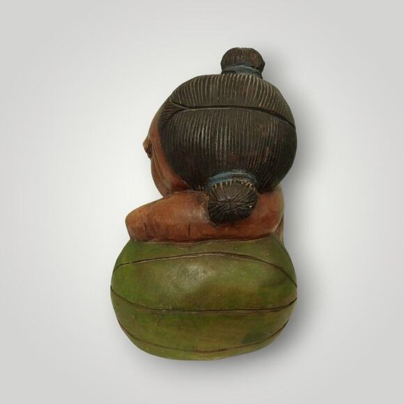 Wooden Carved Chinese Buddhas Statues Vintage Sleeping Budda Statues - Picture 6 of 7